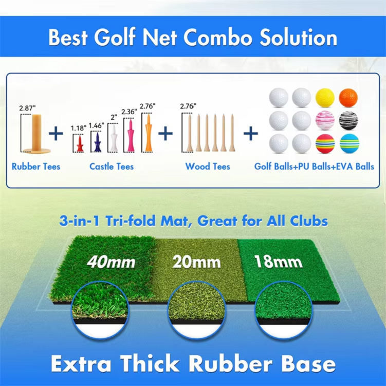 golf net with mat combo solution