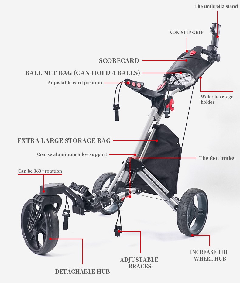 three wheel golf carts