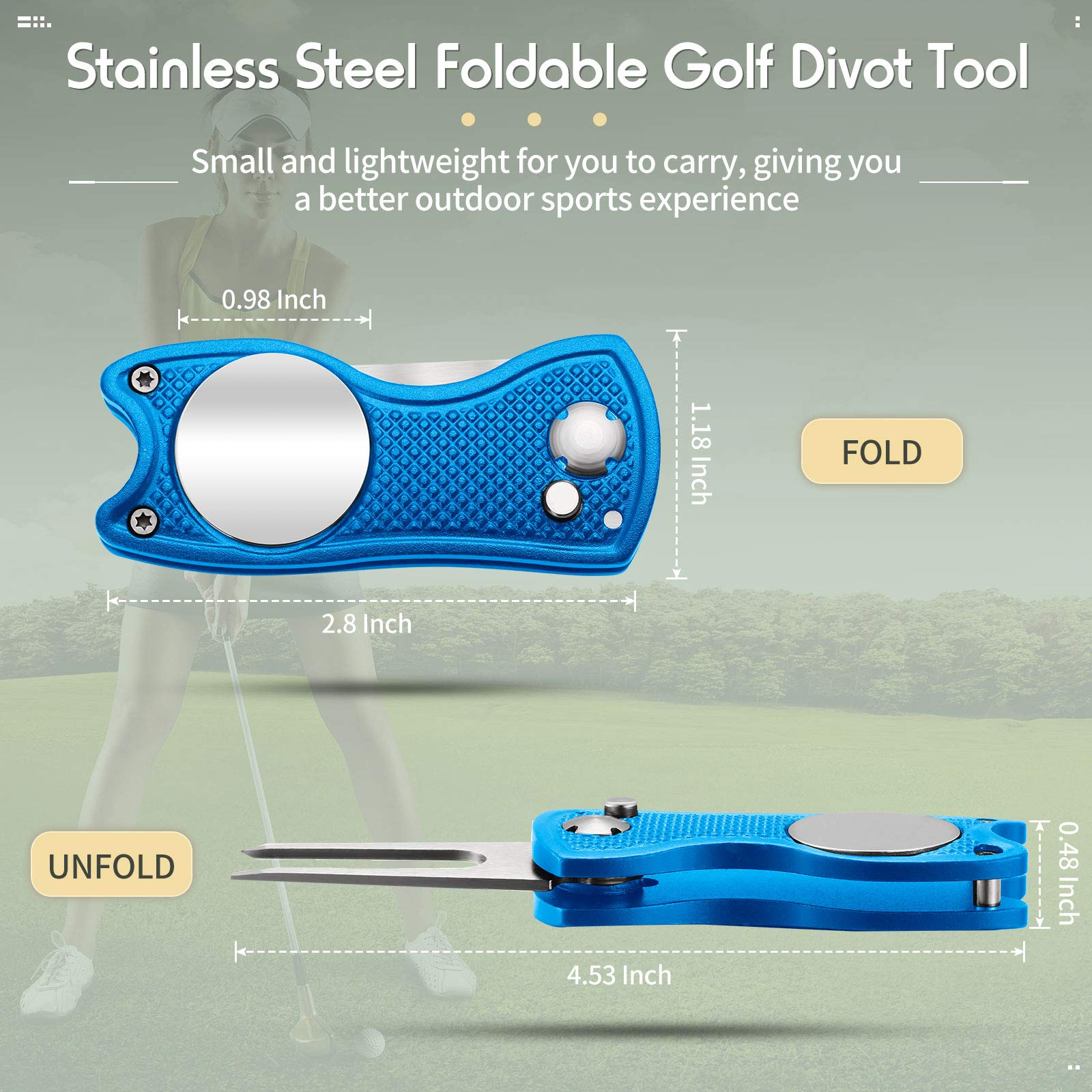 Aeswgof switchblade golf divot tool