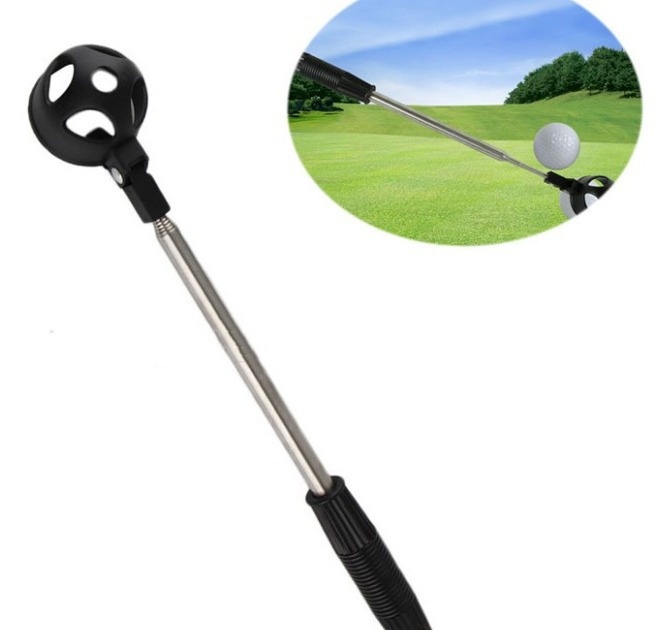 Compact golf retriever for bag storage