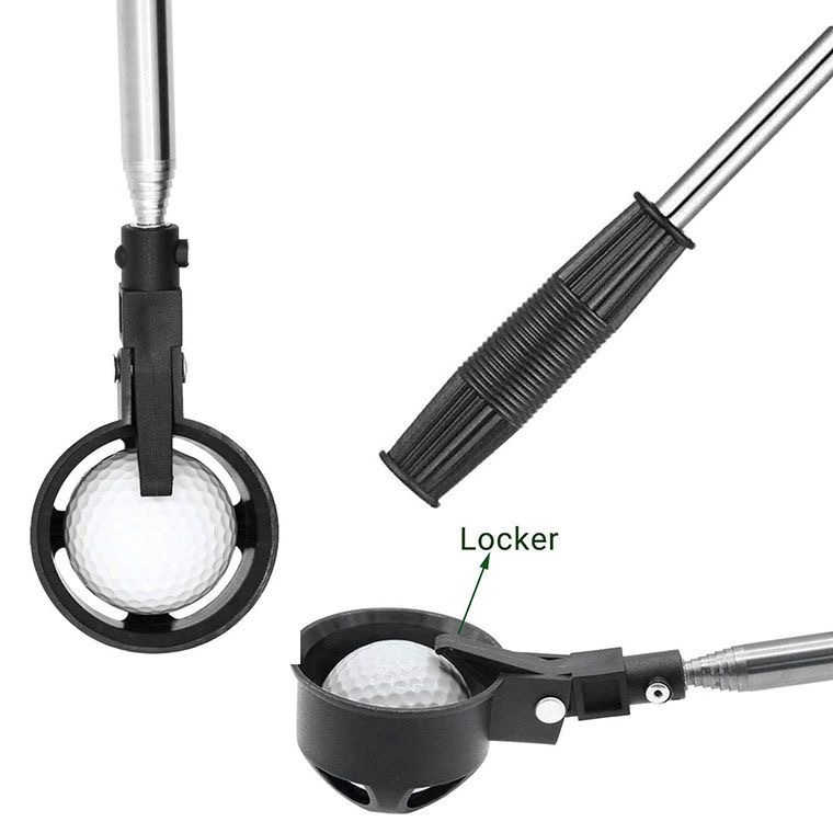 Golf ball retriever locking mechanism