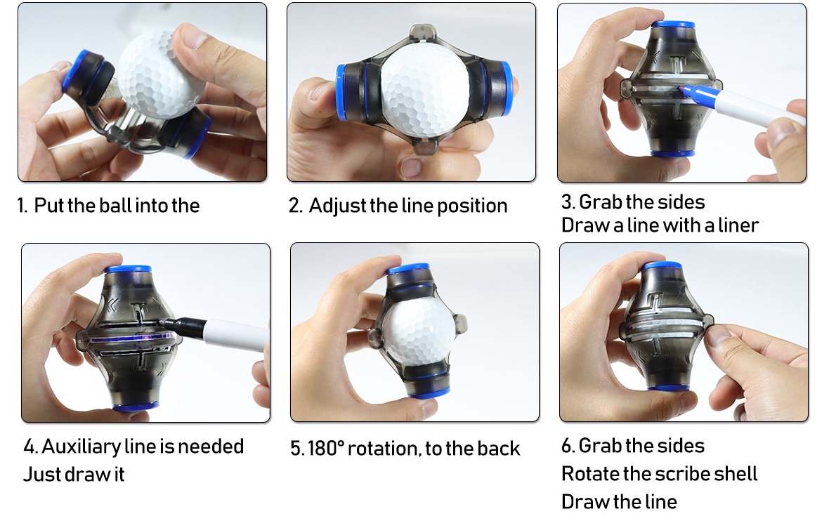 Aeswgof golf ball marking steps