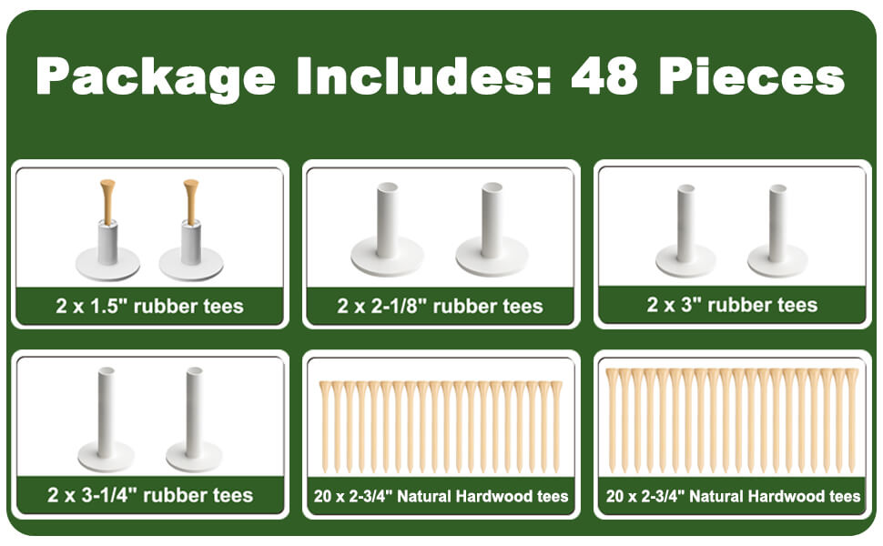 Golf Tees on Hitting Mat